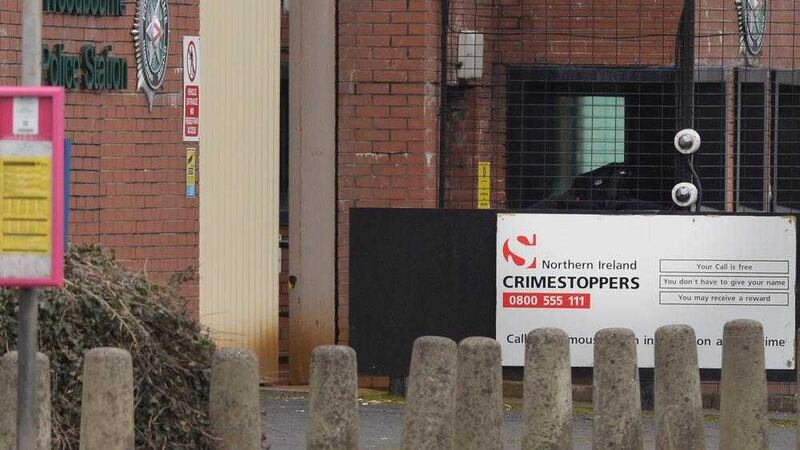 A security alert at Woodbourne PSNI station was an &quot;elaborate hoax&quot;, police said. Picture by Colm Lenaghan, Pacemaker 
