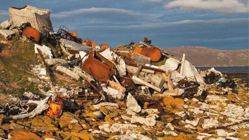 File picture of illegally disposed waste. An illegal dump was discovered in Galbally, Co Tyrone 