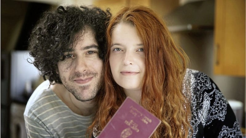 Jake DeSouza and his wife Emma are involved in a citizenship row with the UK Home Office. Picture by Hugh Russell 