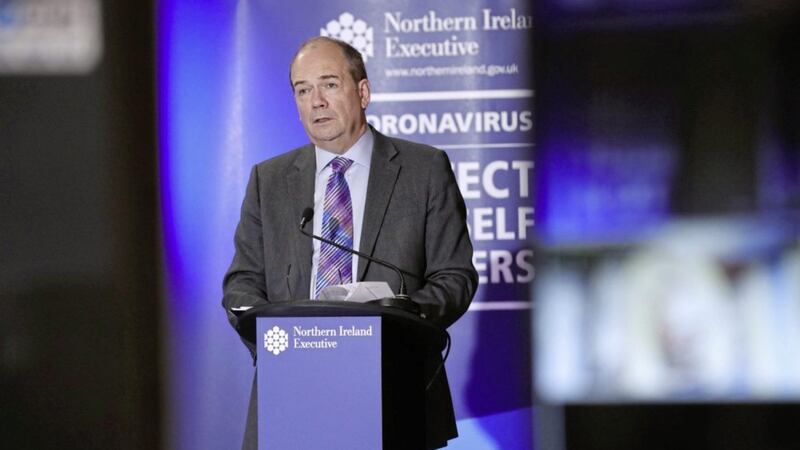 Northern Ireland Chief Medical Officer, Dr Michael McBride said an update on the north&#39;s contact tracing app was expected later this month or early August. Picture: Pacemaker 