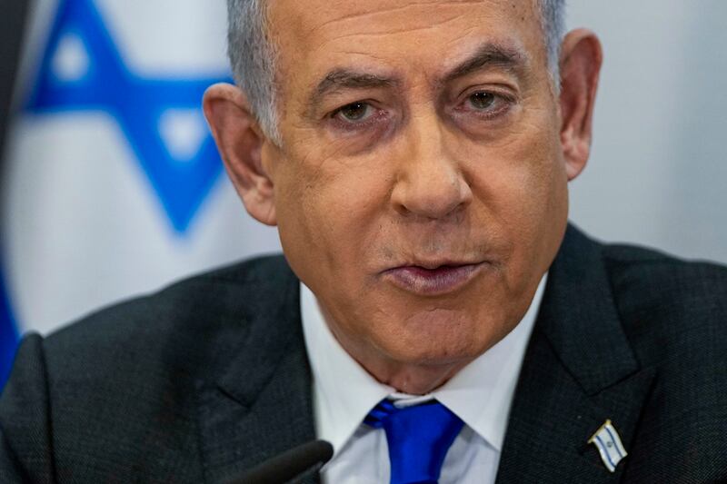 Israeli Prime Minister Benjamin Netanyahu has said he seeks ‘complete victory’ over Hamas (Ohad Zwigenberg/AP)