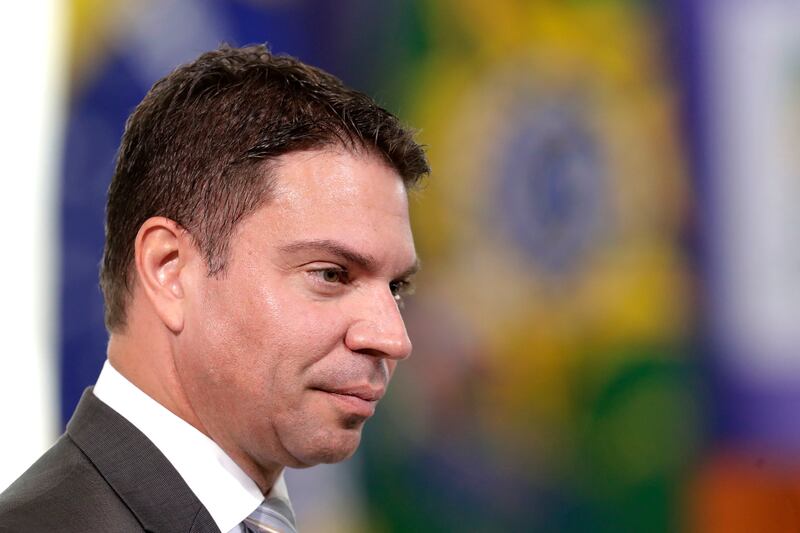 Alexandre Ramagem, the the former chief of Brazil’s intelligence agency under Mr Bolsonaro (Eraldo Peres/AP)