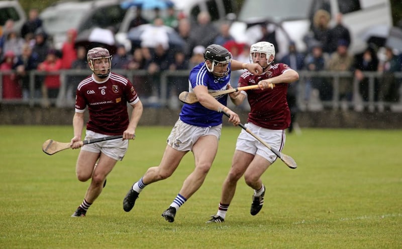 Domhnall&#39;s Nugent&#39;s eye-catching performances in St John&#39; Antrim SHC semi-final clashes with Cushendall convinced new county hurling boss Darren Gleeson to bring him back into the Saffron fold. Picture by Seamus Loughran 