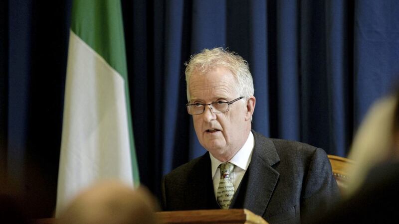 Supreme Court judge Peter Charleton delivers his opening statement in the President&#39;s room, Convention Centre, Dublin Castle during the Disclosures Tribunal, into allegations Garda chiefs orchestrated a smear campaign against a high-profile whistleblower PICTURE: Caroline Quinn/PA 