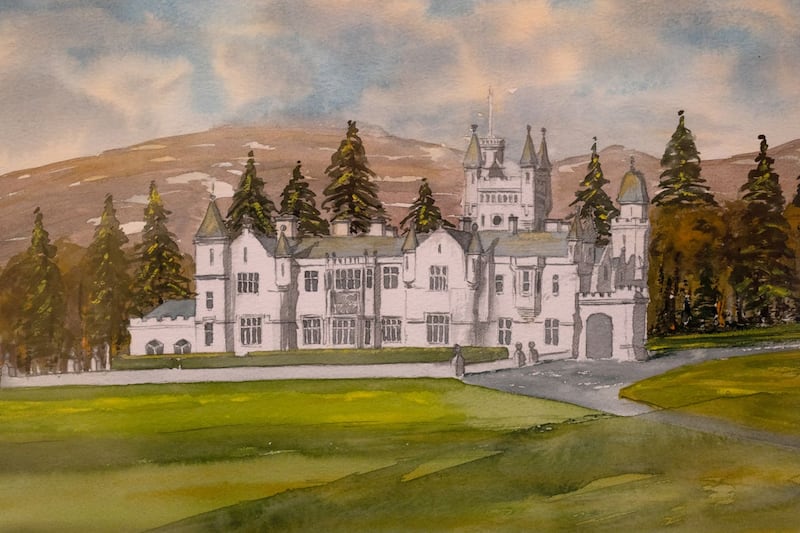 Balmoral Castle painted by King Charles