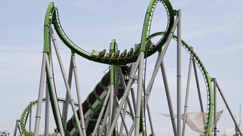 The Incredible Hulk roller coaster at the Universal resort, Orlando