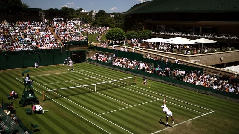 Temperatures reached up to 29 degrees on court today. (Victoria Jones/PA)