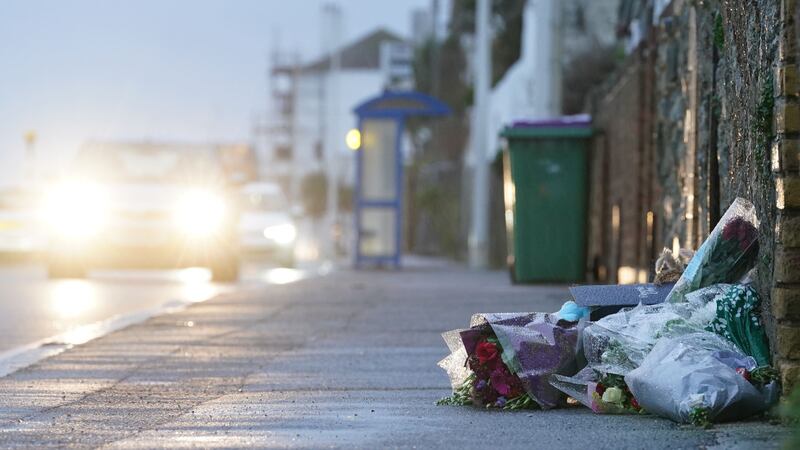 Flowers and messages left at the scene in Sandgate, near Folkestone (Gareth Fuller/PA)