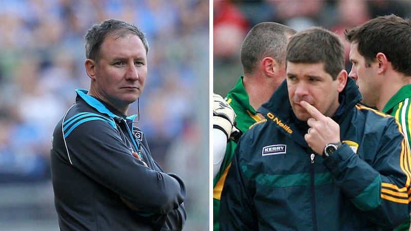 Dublin manager Jim Gavin (left) and Kerry boss Eamonn Fitzmaurice