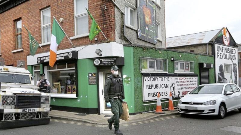 Police investigating the murder of Lyra McKee removed a number of items following a search of dissident republican political party, Saoradh&#39;s headquarters in Derry yesterday. Picture by Margaret McLaughlin 