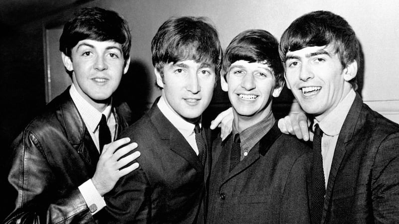 The Beatles pop group, left to right, Paul McCartney, John Lennon, Ringo Starr and George Harrison.