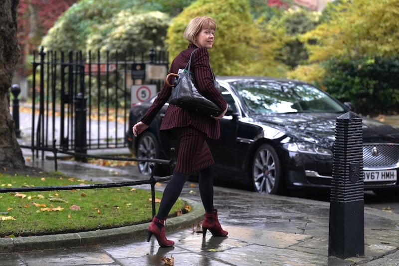 Chief Whip of the House of Commons Wendy Morton arrives in Downing Street, London, following the resignation of Suella Braverman as home secretary.