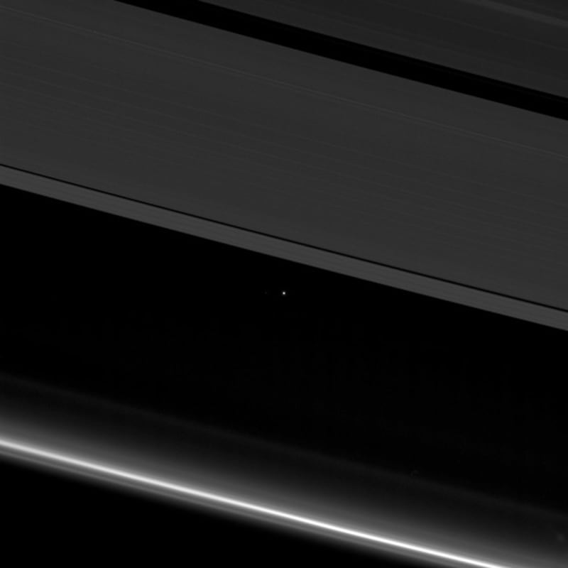The Earth from between Saturn's rings
