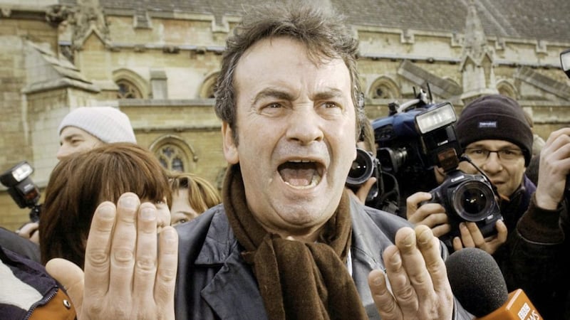 Gerry Conlon leaving the House of Commons in 2005 after the then Prime Minister Tony Blair apologised for him being wrongly convicted of the Guildford pub bombings