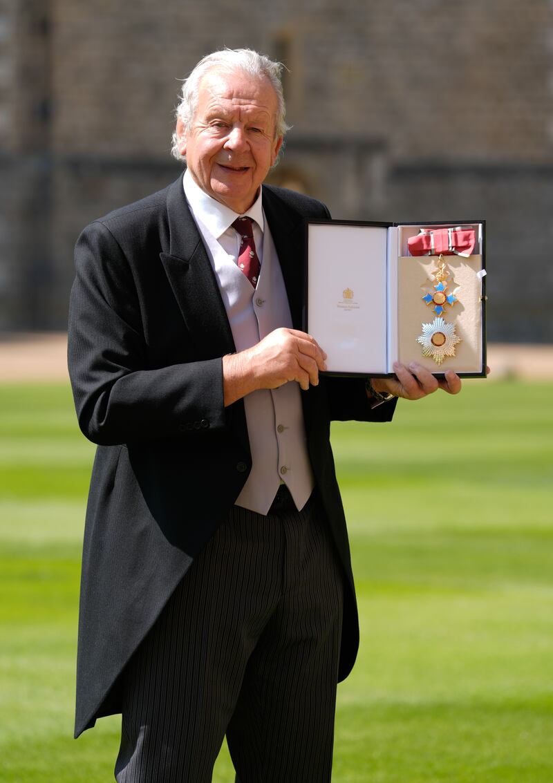 Sir Bill Beaumont after being made a Knight Grand Cross during an investiture ceremony