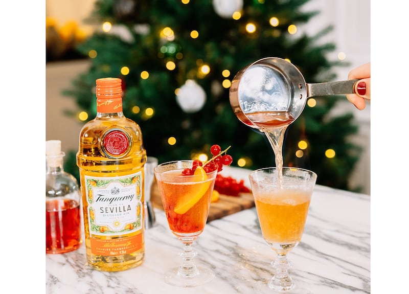 Tanqueray Hot Festive Negroni cocktail