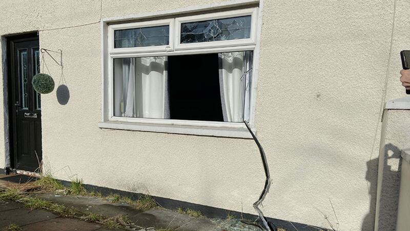 The house at Carncaver Road was damaged in the pipe bomb attack. Picture by Mal McCann&nbsp;