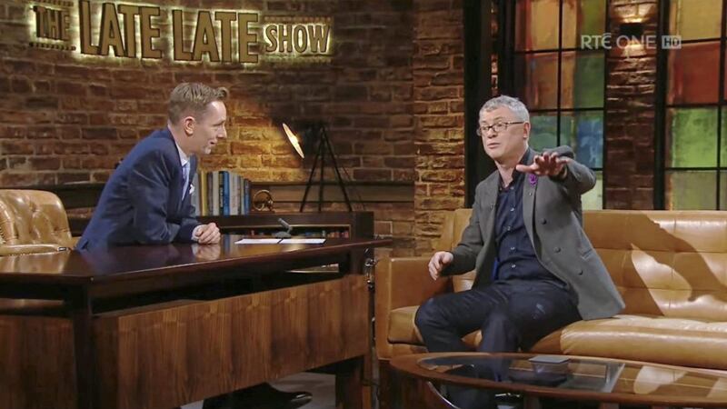 GAA pundit Joe Brolly with Ryan Tubridy on The Late Late Show, which is among the shows affected by the change 