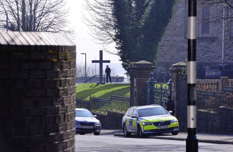 An area around Holy Cross Church was evacuated during yesterday&#39;s alert 