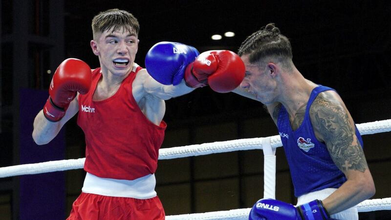 Tyrone&#39;s Jude Gallagher delivered one of the performances of the Commonwealth Games when he forced a first round stoppage of England&#39;s Niall Farrell on Monday night. Gallagher faces Pakistan&#39;s Ilyas Hussain in tonight&#39;s quarter-final. Picture by PA 