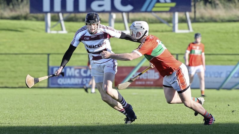Brendan Rogers played a key role as Slaughtneil saw off Antrim champions Dunloy in the 2019 Ulster SHC final, and hopes the Emmet&#39;s can repeat the feat in this year&#39;s semi-final on Sunday. Picture by Margaret McLaughlin 