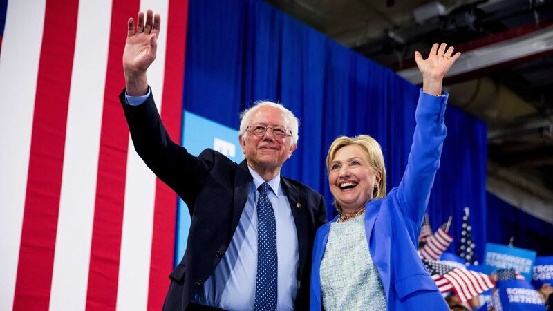 Bernie Sanders and Hillary Clinton. Picture by Associated Press&nbsp;