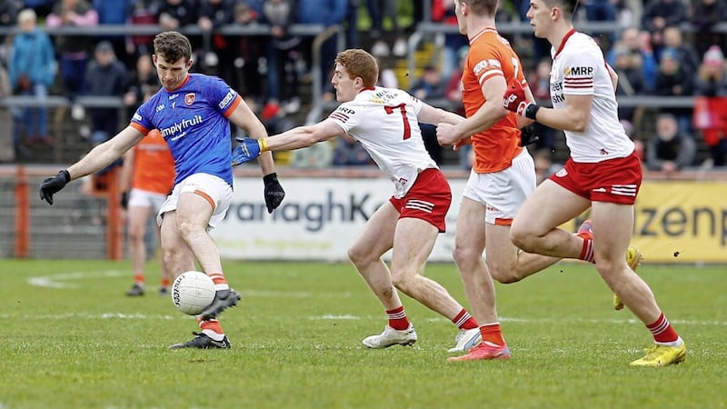 Ethan Rafferty&#39;s form has been excellent throughout Armagh&#39;s ill-fated Division One campaign. Pic Philip Walsh 