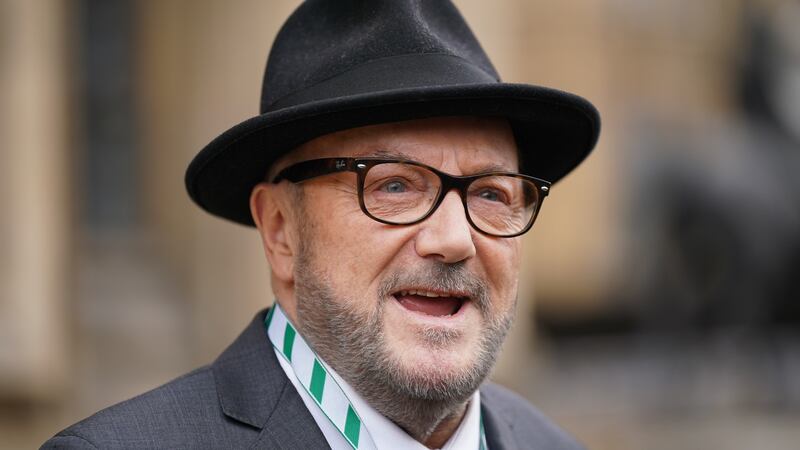 George Galloway, speaks to the media outside the Houses of Parliament in Westminster, London after being elected MP for Rochdale