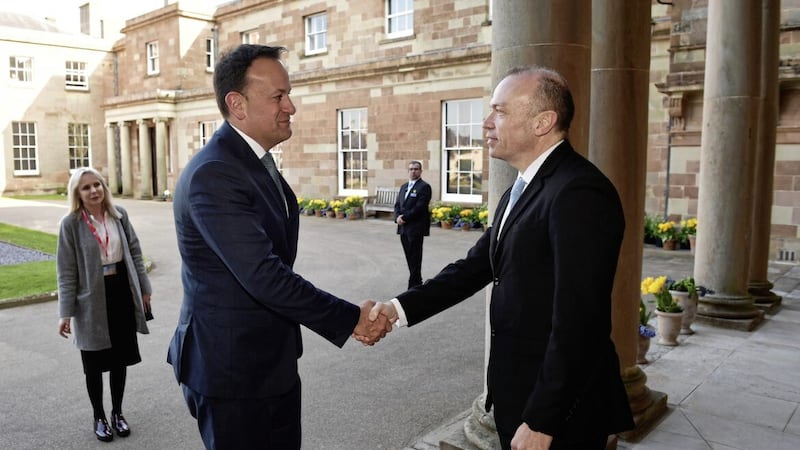 Secretary of state Chris Heaton-Harris, pictured right, criticised Taoiseach Leo Varadkar this month for saying he expected a united Ireland to be achieved during his lifetime. PICTURE - CHARLES MCQUILLAN/PA WIRE 