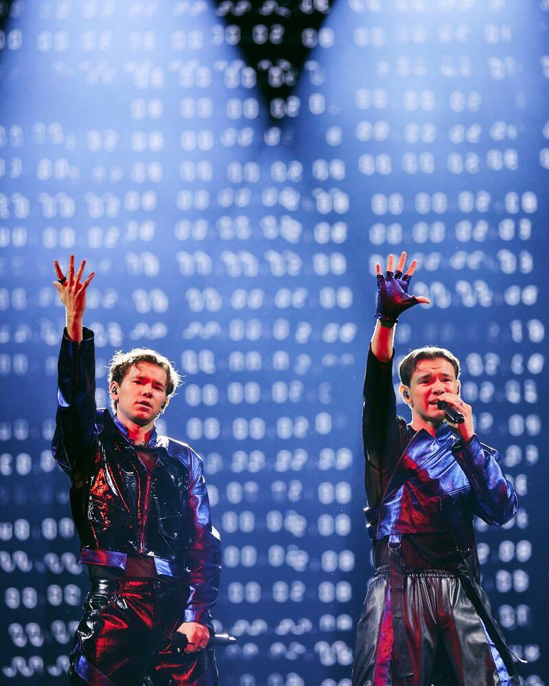 Marcus and Martinus Gunnarsen of Marcus & Martinus at the second rehearsal of the Grand Final in Sweden (Alma Bengtsson/EBU)