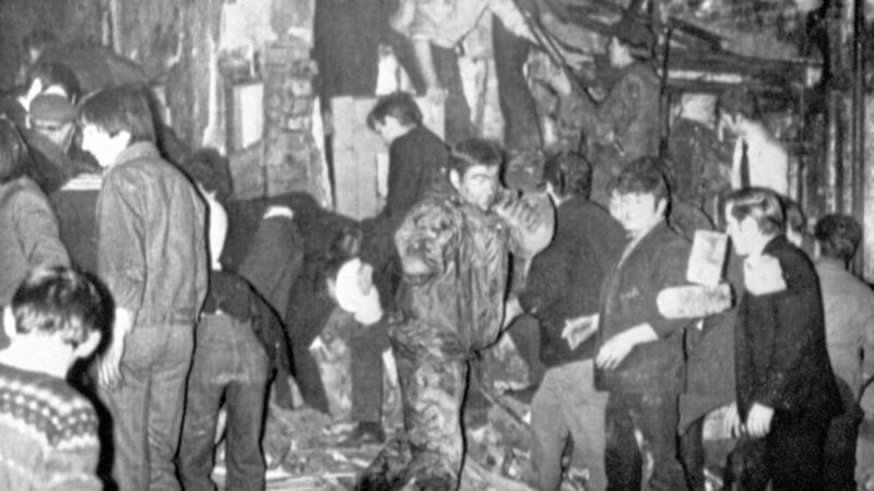 The aftermath of the McGurk&#39;s bar bomb in December 1971. Picture by PA Wire 