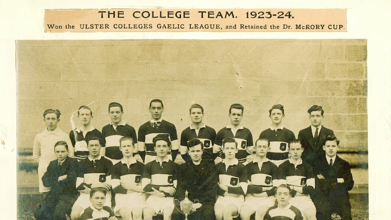 The St Patrick's, Armagh team which were the winners of the first MacRory Cup played under Gaelic football rules in 1923-24