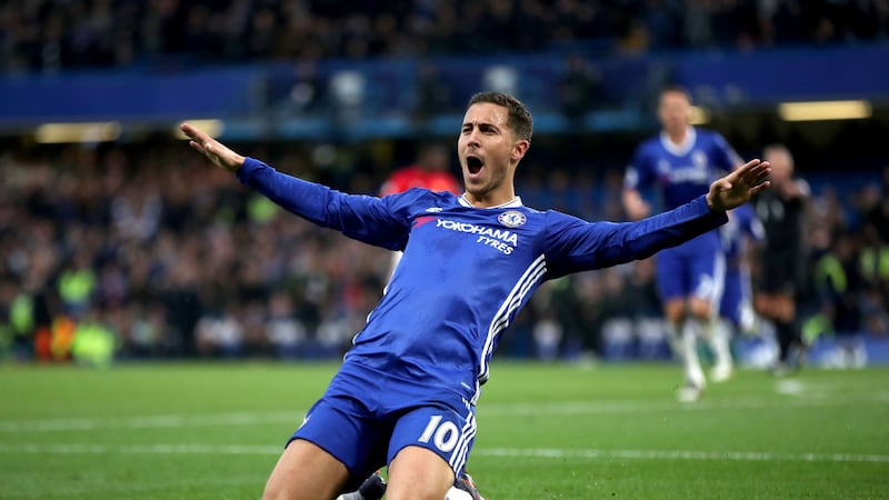 &nbsp;Hazard picked up man of the match in Chelsea's 4-0 drubbing of Man United. Picture by PA
