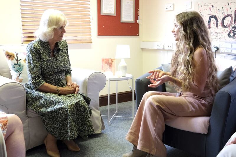 Queen Camilla met staff at The Women's Centre