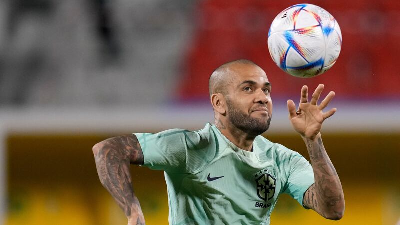 Dani Alves has been indicted in Spain following an investigation into sexual assault accusations against him (AP Photo/Andre Penner)
