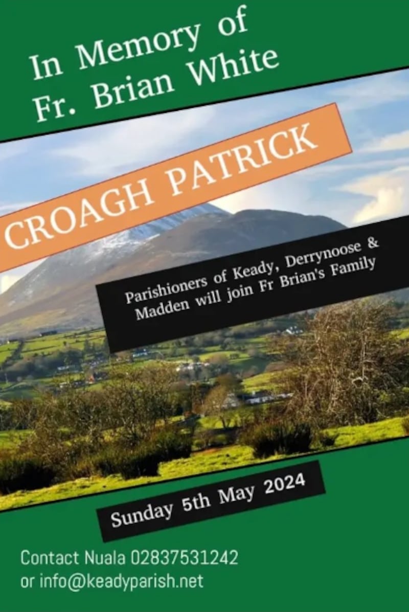 A fundraiser in memory of Fr Brian White will see friends climb Croagh Patrick