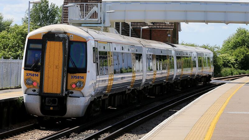 The train travelling from Bromley South to London Victoria was held for seven minutes while the driver was freed.