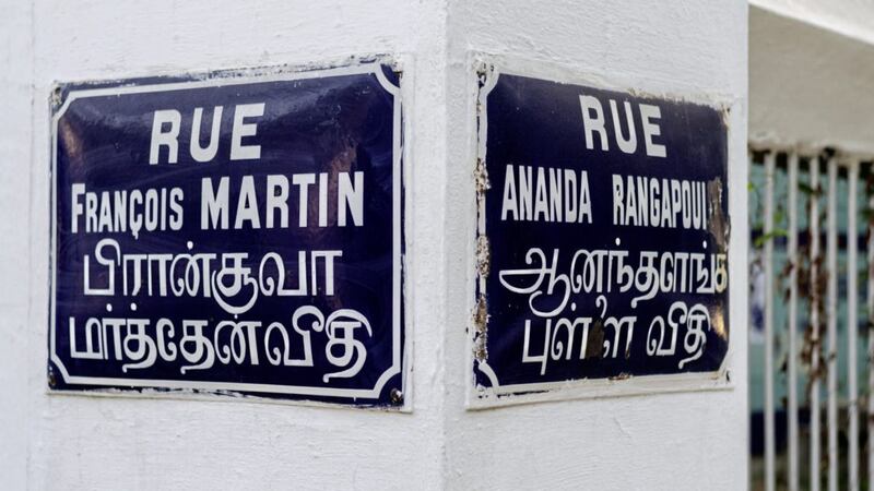 The street names in Puducherry, Tamil Nadu, are in French, a nod to the town&#39;s colonial past 