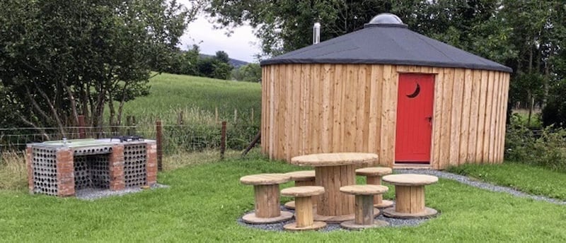 Patrick was determined despite illness to complete work on Pine Tree Hollow Glamping in Leitrim, Co Down 