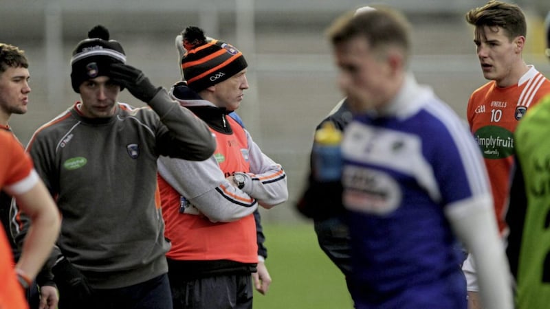 Kieran McGeeney says the new mark hasn&#39;t advanced the Gaelic football at all. Picture Colm O&#39;Reilly. 