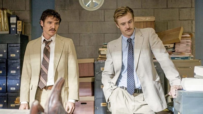 Pedro Pascal and Boyd Holbrook play DEA agents Pena and Murphy in Narcos, the fourth season of which is now in production