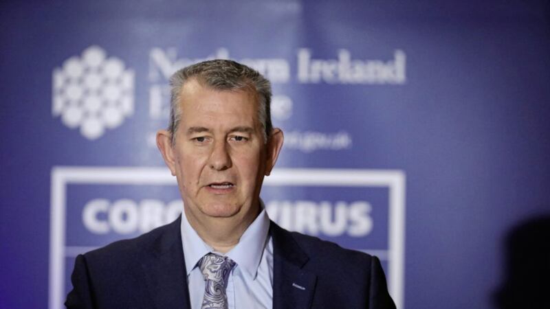 Edwin Poots&nbsp;took a direct swipe at his fellow unionist minister Robin Swann. Picture by Kelvin Boyes/Press Eye