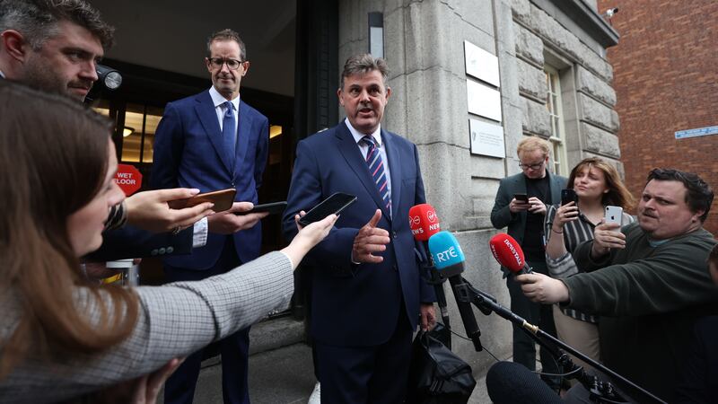 Incoming RTE director general Kevin Bakhurst speaking to the media after a meeting with Media Minister Catherine Martin at the department of tourism culture, arts, Gaeltacht sport and media in Dublin. Picture date: Thursday July 6, 2023.