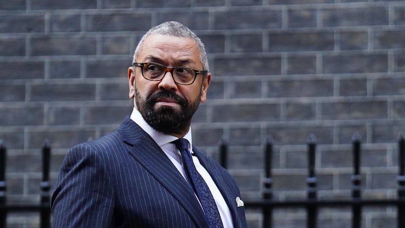 Newly appointed Home Secretary James Cleverly leaves 10 Downing Street (James Manning/PA)