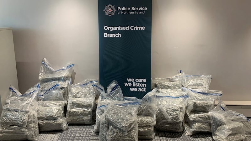 Cannabis found by police at Belfast Port on Sunday. PICTURE: PSNI