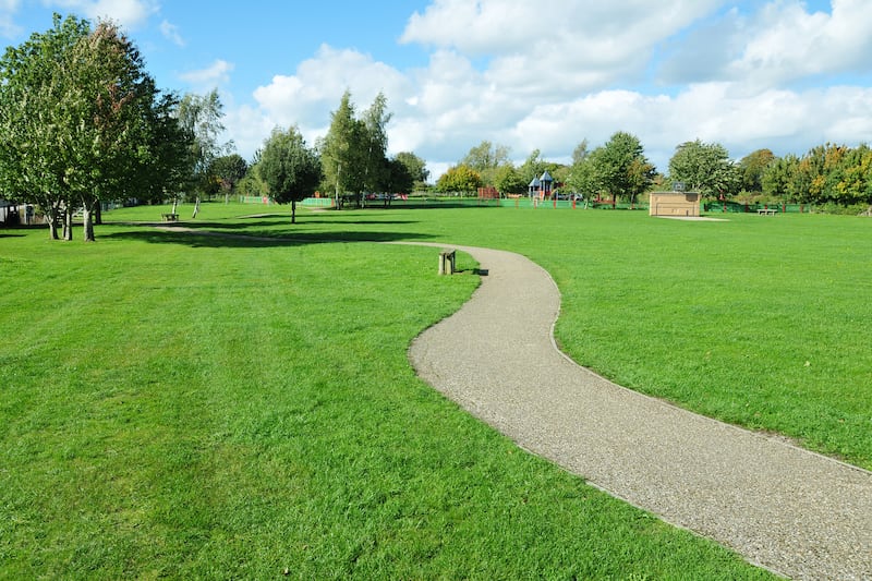 A park pathway