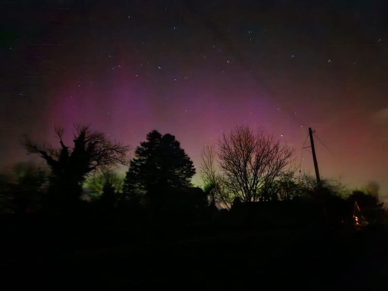 The Northern Lights seen in Ballinderry Upper, Lisburn