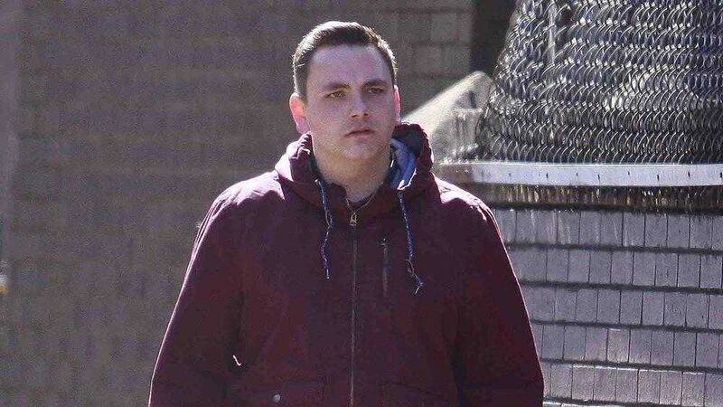 Scammer Callum Townsend leaving Ballymena Magistrates Court. Picture by Mark Jamieson 