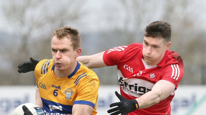 Clare were no match for Derry in Owenbeg Picture by Margaret McLaughlin