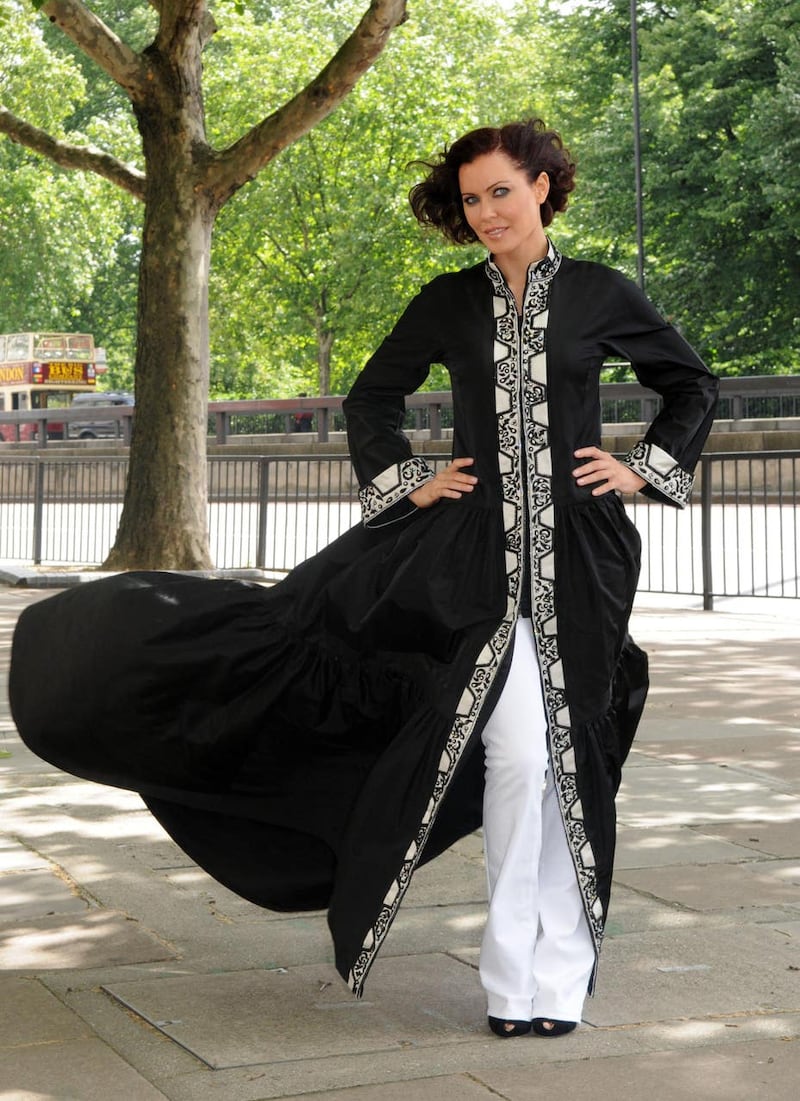 Linzi Stoppard Models The Most Expensive Abaya – London